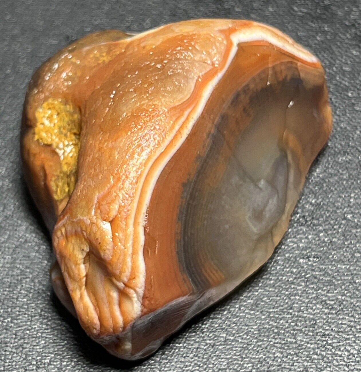 1 oz  Colorful Waterlevel Fortification Jelly Banded Lake Superior Agate. Mn Gem