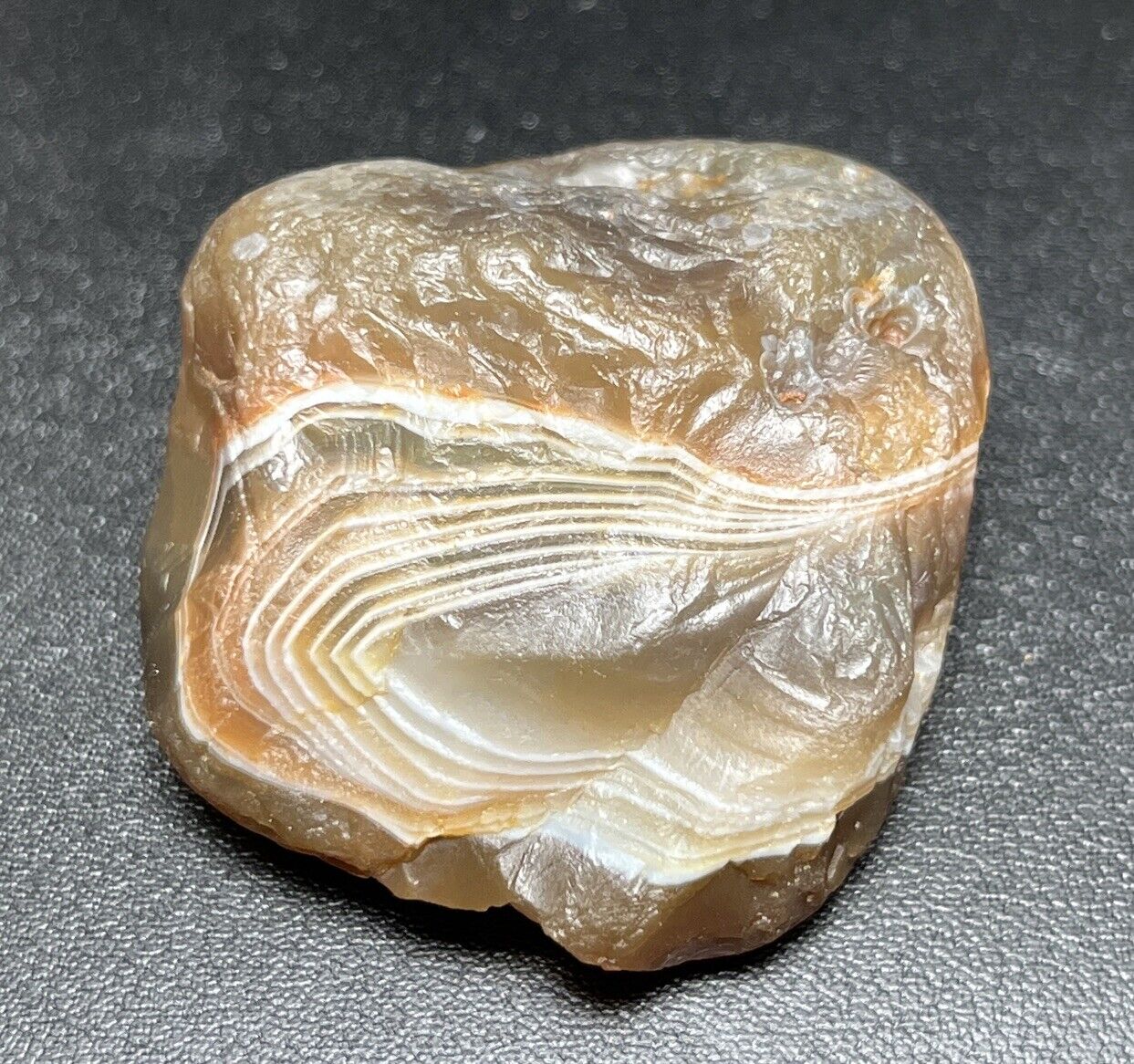1.7 oz High Contrast Wrap Around Banded Lake Superior Agate. Mn State Gemstone.