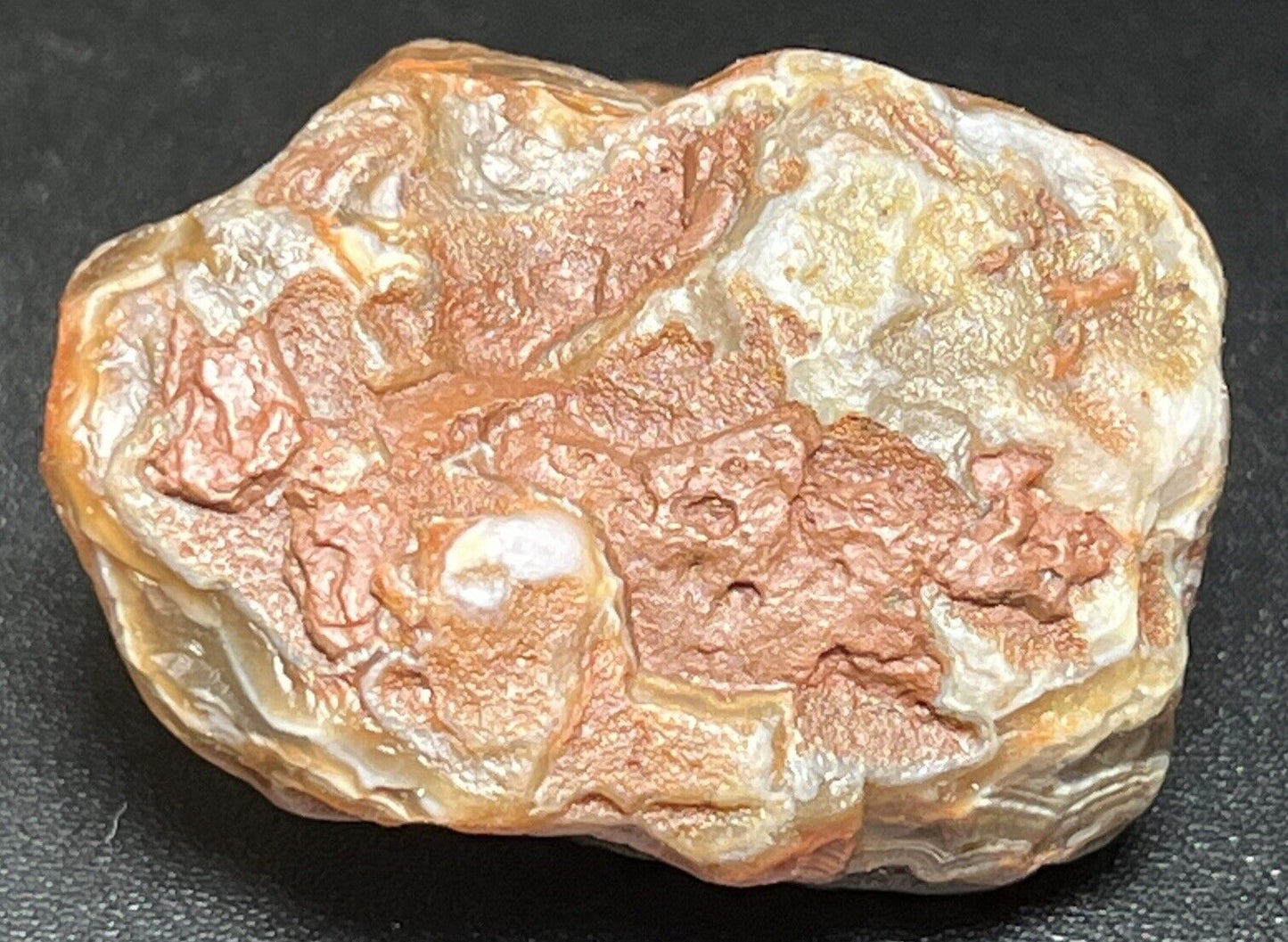 1.2 oz Classic Gemmy Fortification Lake Superior Agate. Mn State Gemstone.