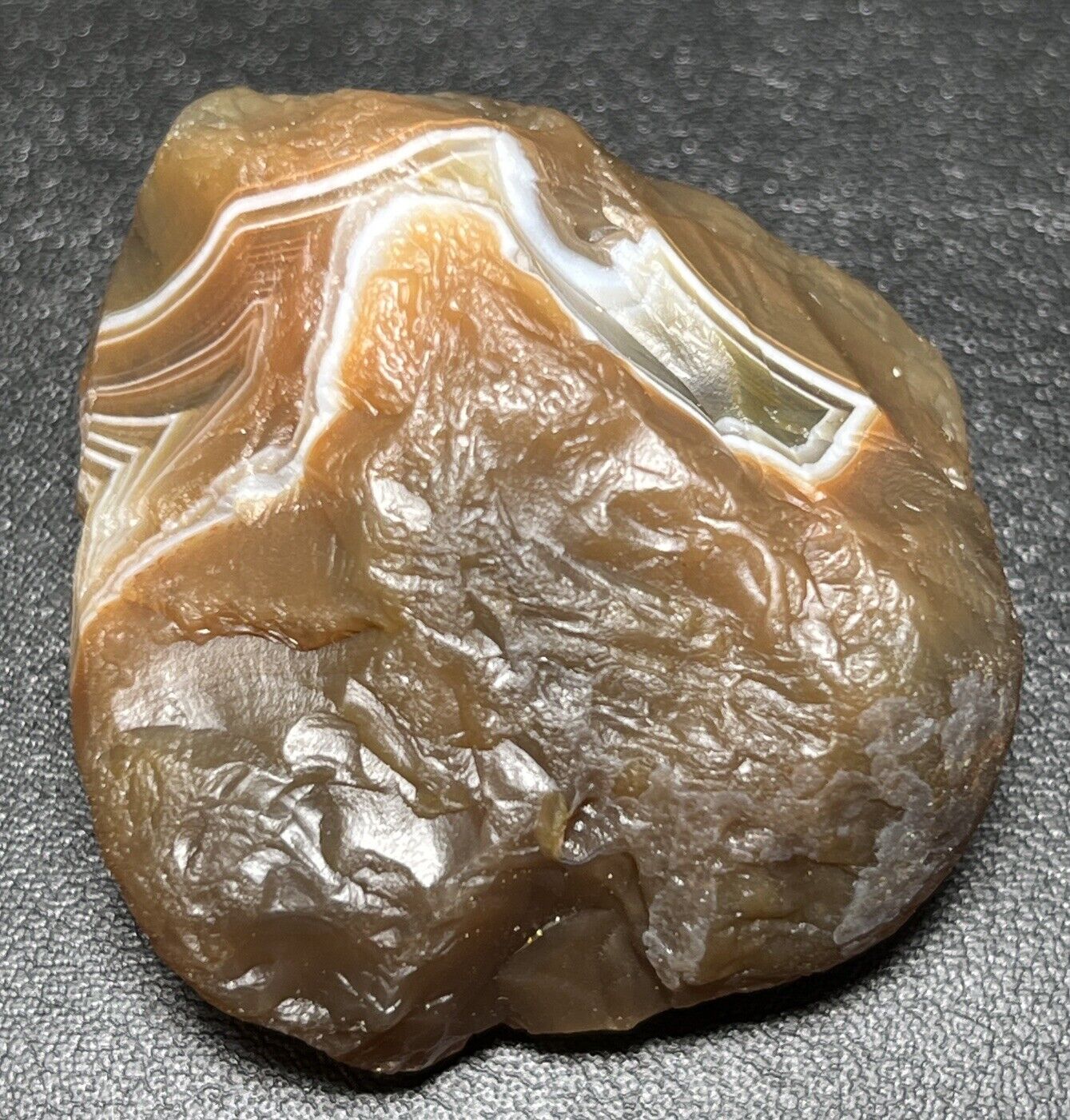 1.7 oz High Contrast Wrap Around Banded Lake Superior Agate. Mn State Gemstone.
