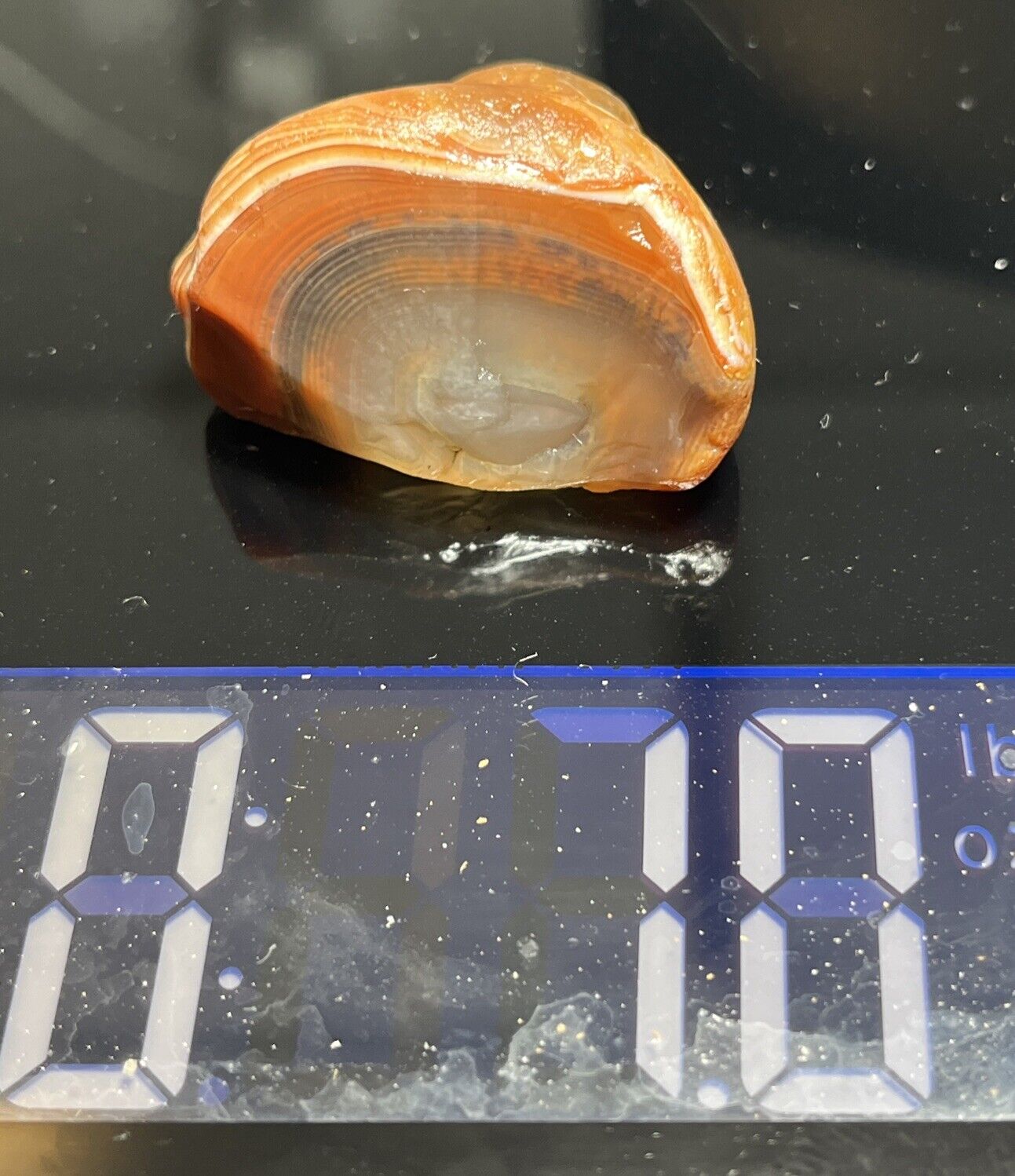 1 oz  Colorful Waterlevel Fortification Jelly Banded Lake Superior Agate. Mn Gem