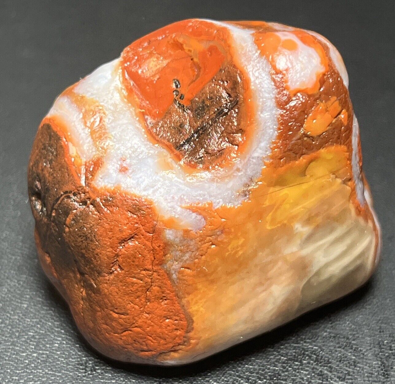 2 oz Bright Oddball Lake Superior Agate. Mn State Gemstone.