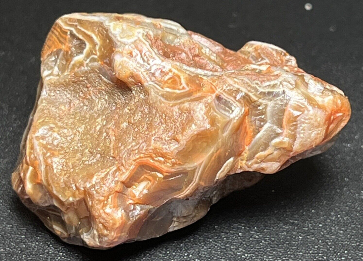 1.2 oz Classic Gemmy Fortification Lake Superior Agate. Mn State Gemstone.