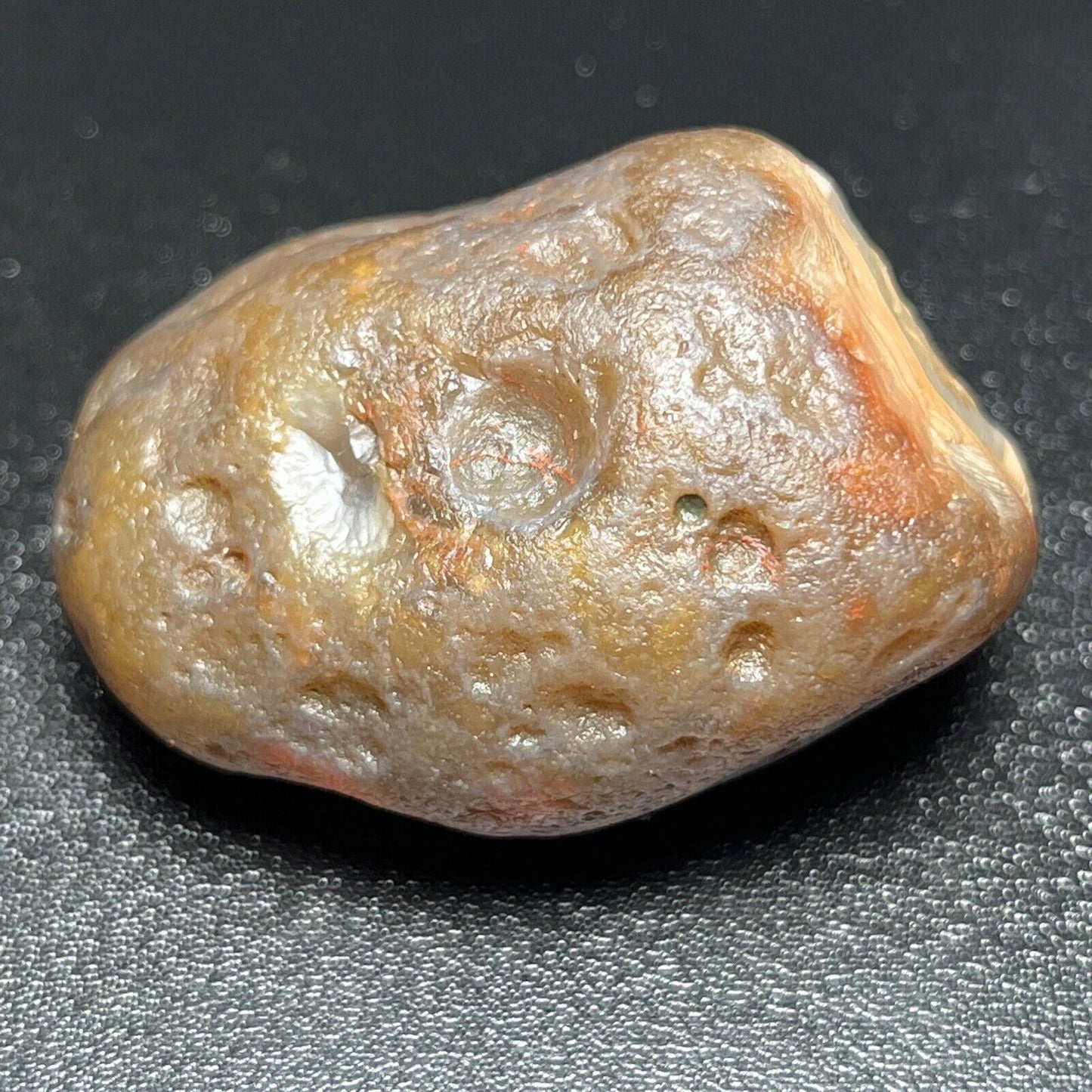 1.9oz Fortification Banded Float Like With Red Center  Lake Superior Agate.