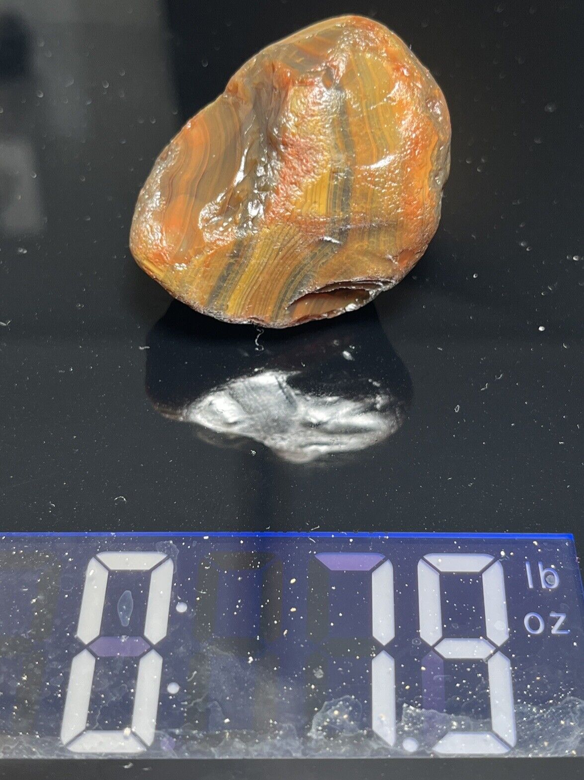 1.9 oz Dark Gemmy  Lake Superior Agate. Mn State Gemstone.