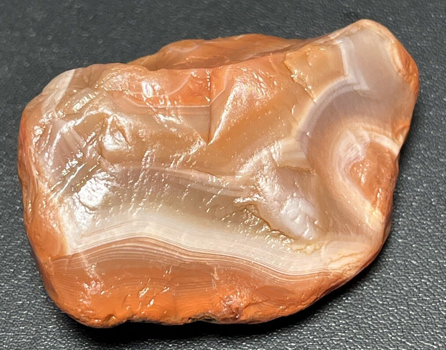 2 oz  Jelly Pastel  Banded Lake Superior Agate. Mn State Gemstone.