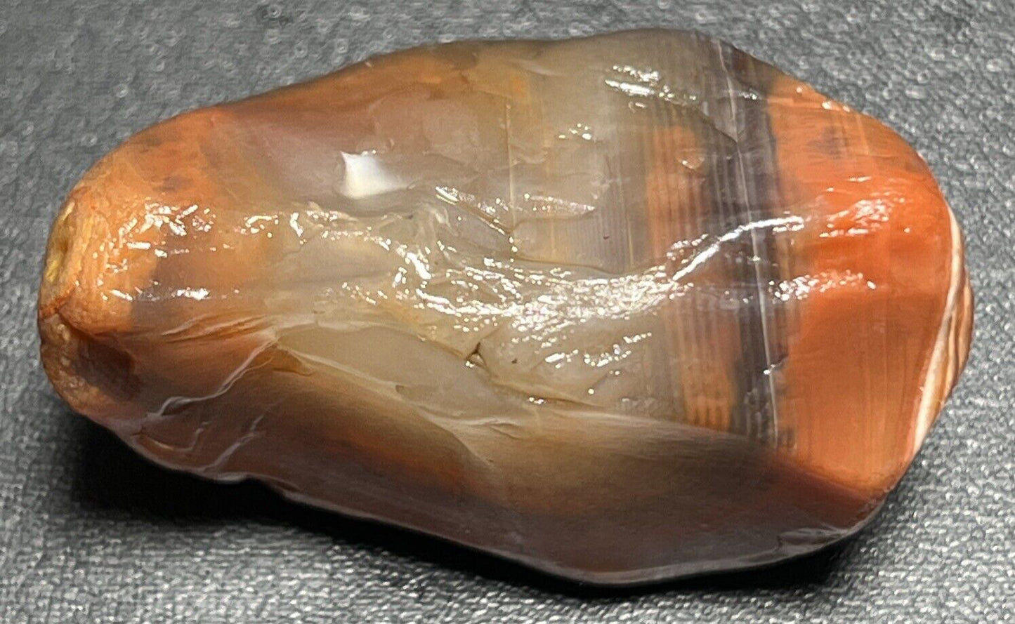 1 oz  Colorful Waterlevel Fortification Jelly Banded Lake Superior Agate. Mn Gem