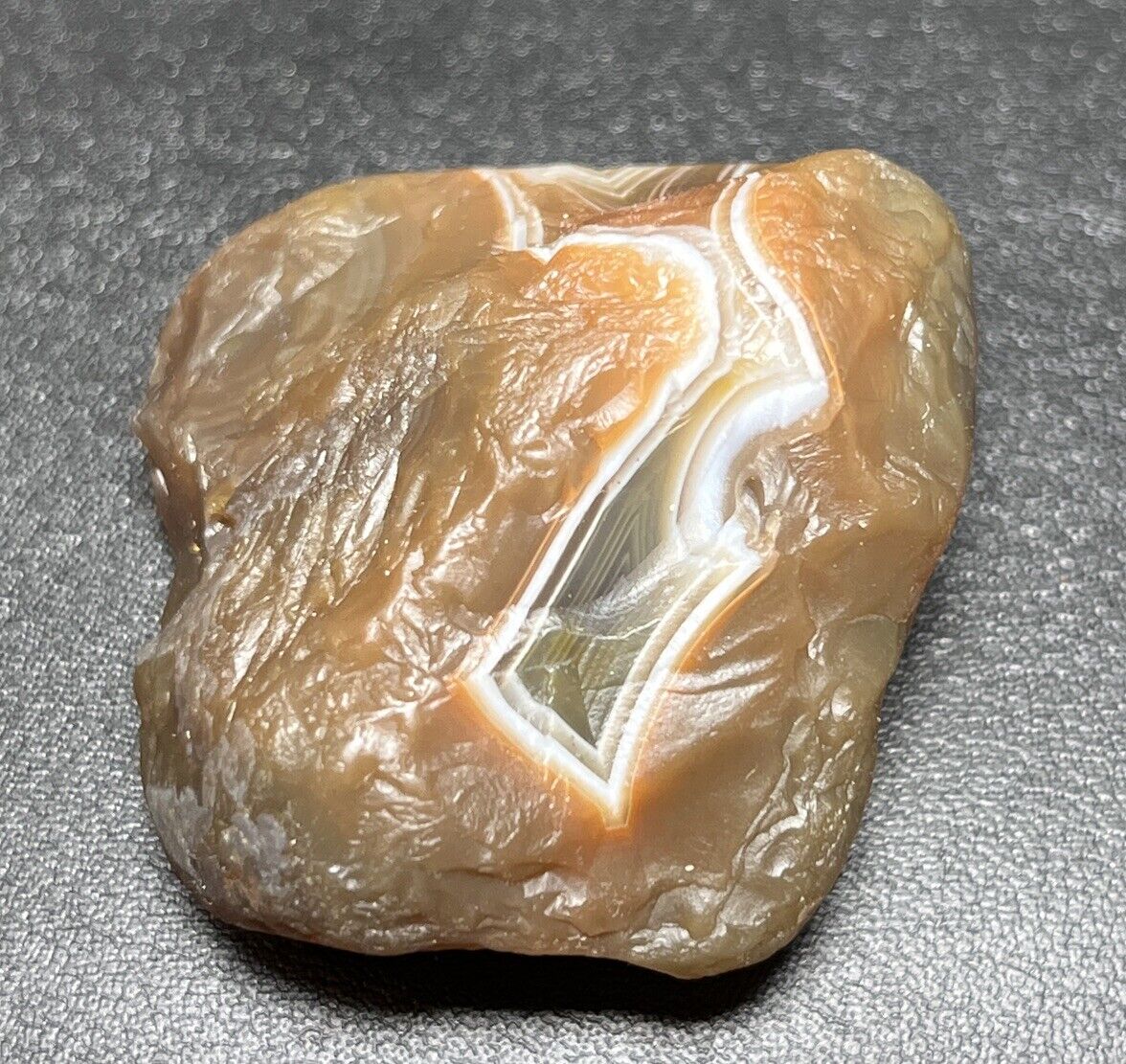 1.7 oz High Contrast Wrap Around Banded Lake Superior Agate. Mn State Gemstone.