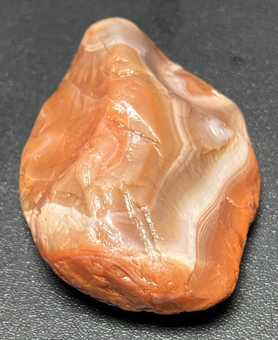 2 oz  Jelly Pastel  Banded Lake Superior Agate. Mn State Gemstone.
