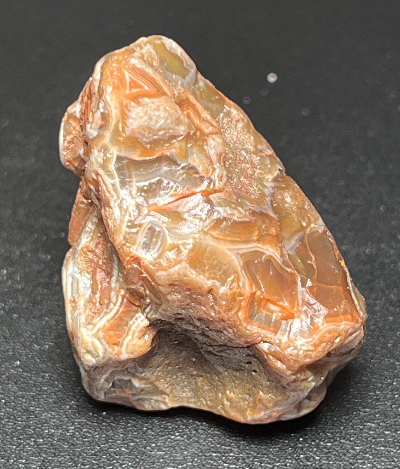 1.2 oz Classic Gemmy Fortification Lake Superior Agate. Mn State Gemstone.