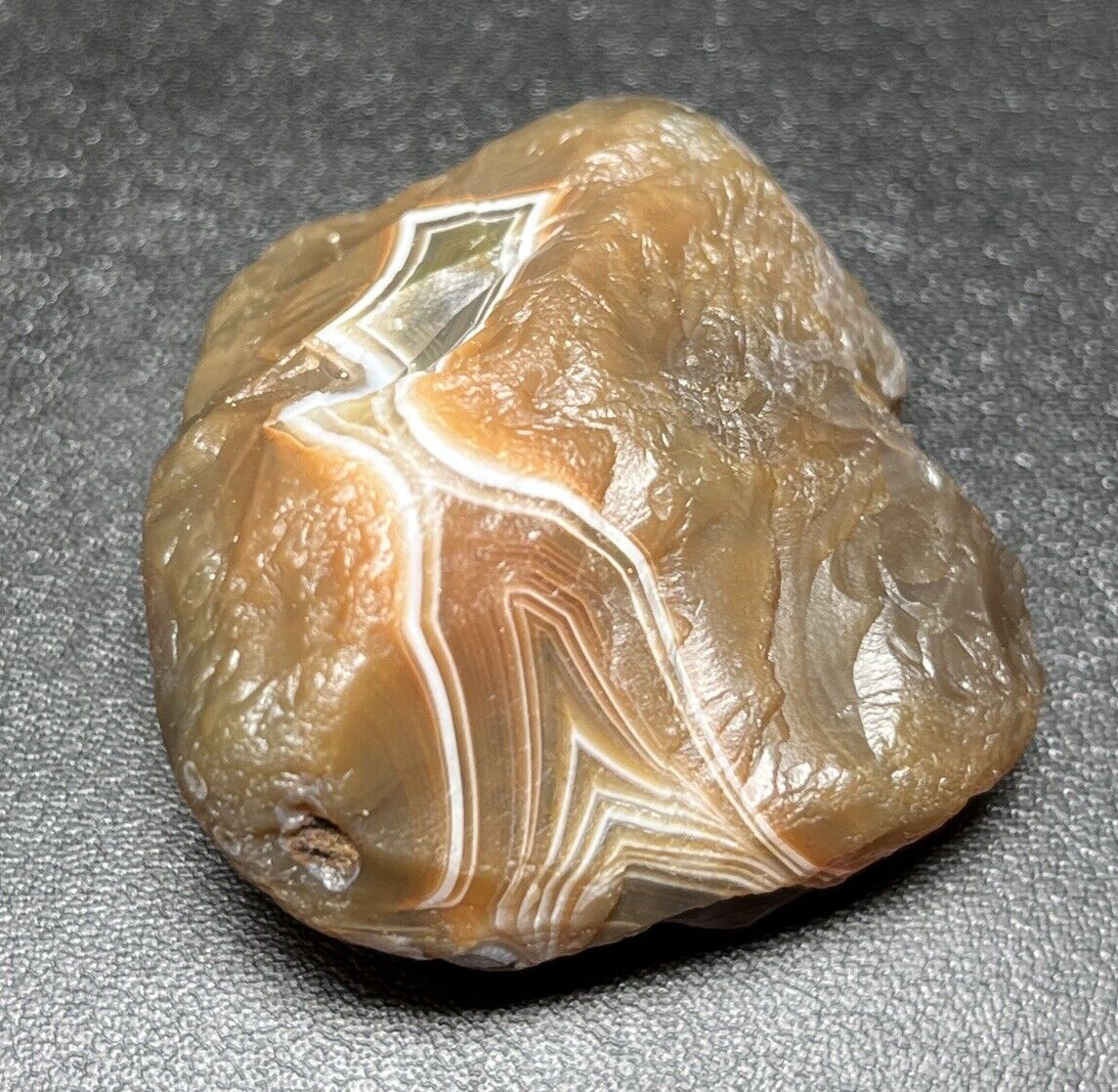 1.7 oz High Contrast Wrap Around Banded Lake Superior Agate. Mn State Gemstone.
