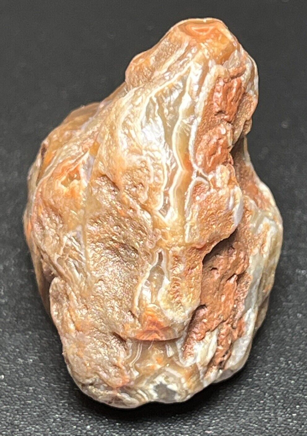 1.2 oz Classic Gemmy Fortification Lake Superior Agate. Mn State Gemstone.