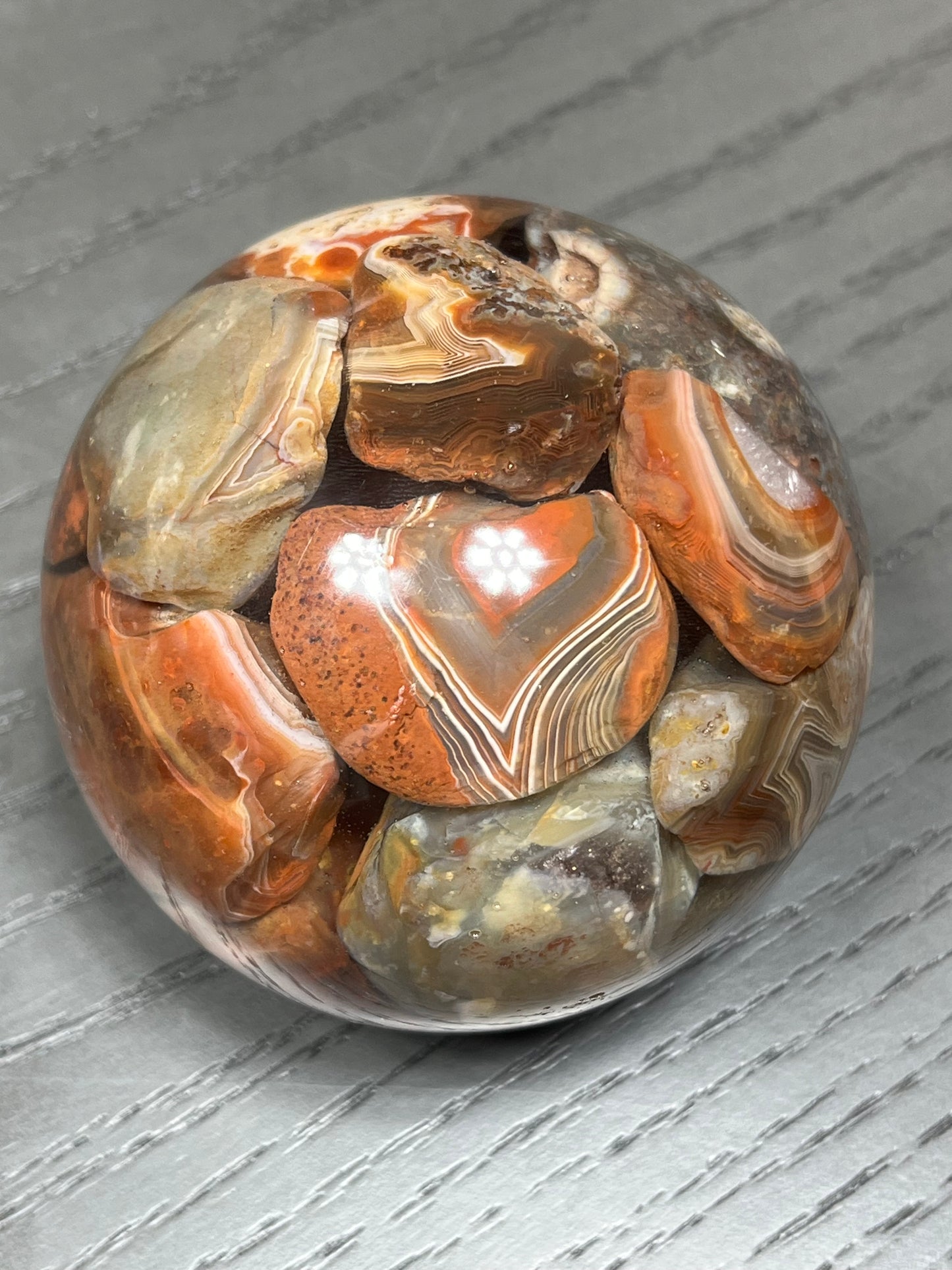 Large Lake Superior Agate Nightlight Orb