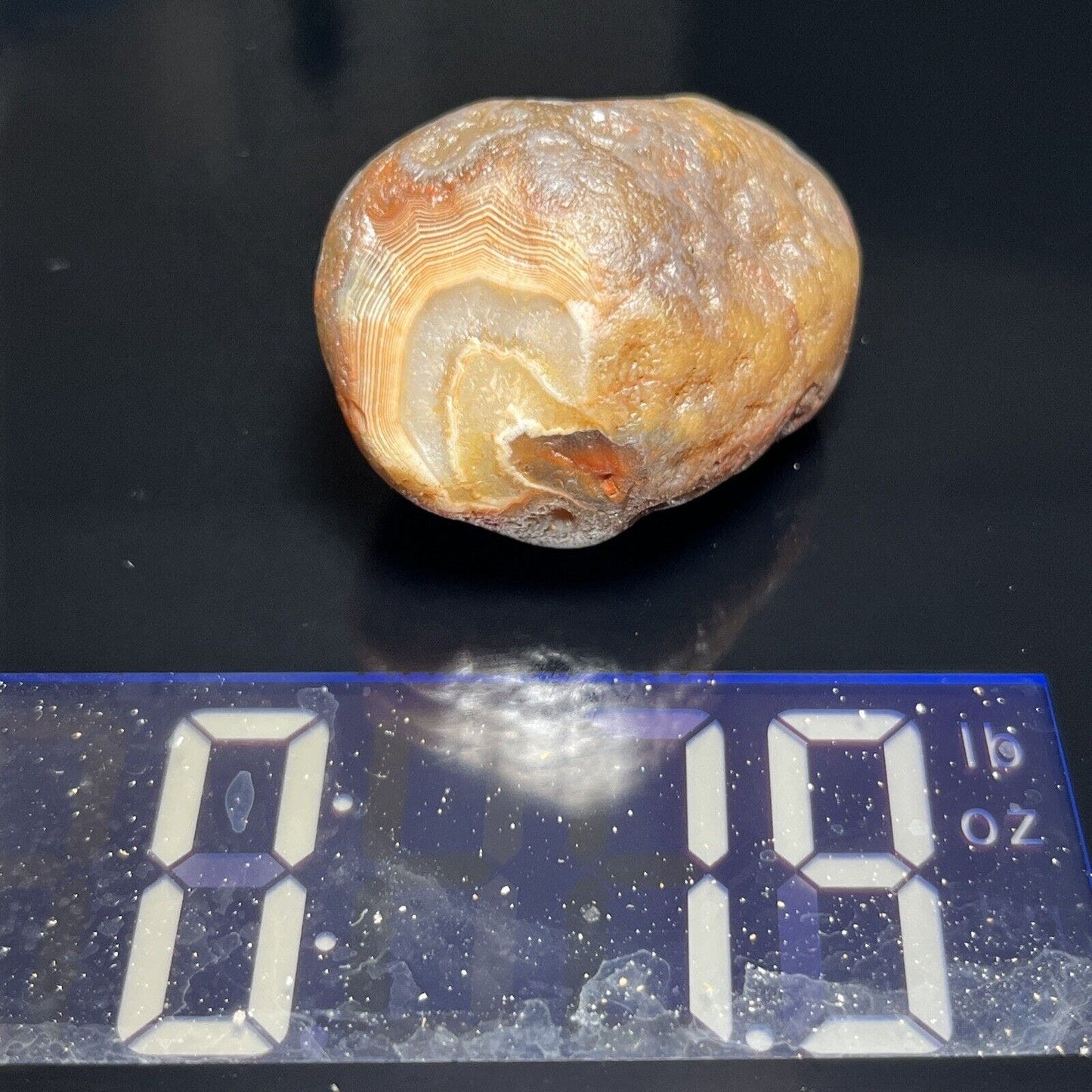1.9oz Fortification Banded Float Like With Red Center Lake Superior Agate.