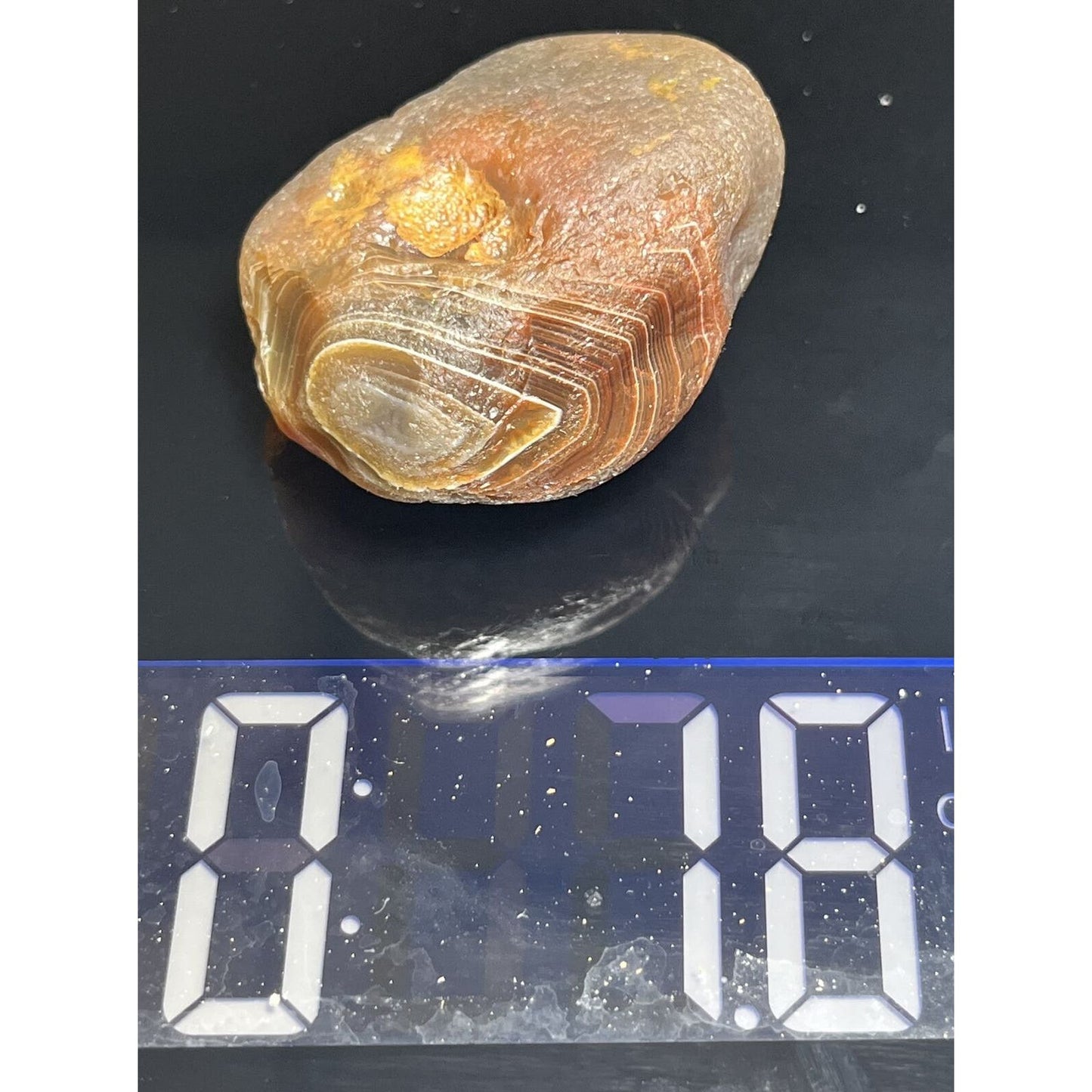 1.8 oz Water washed Bullseye Banded Lake Superior Agate. Homerun.